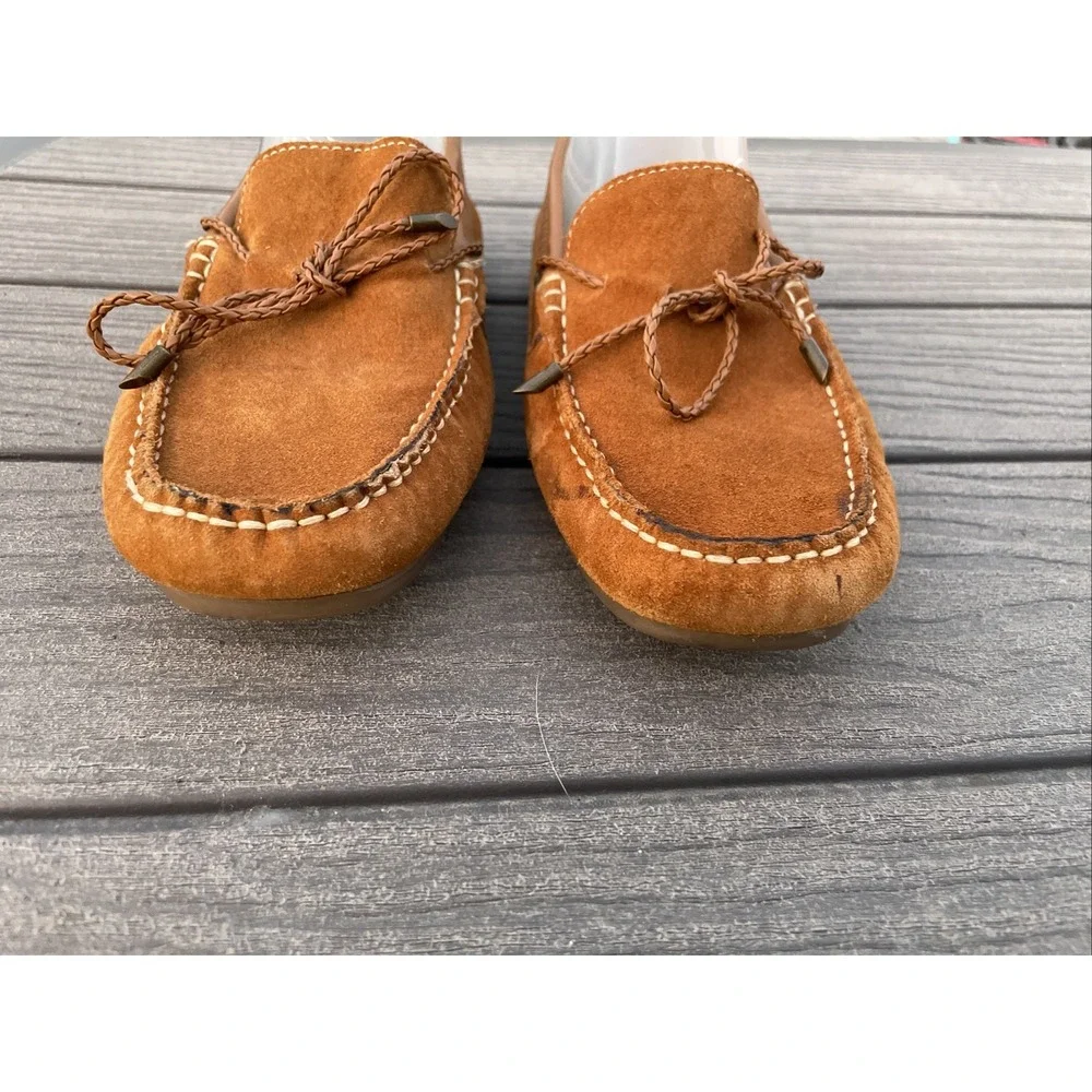 GH Bass Men's Slippers Size‎ 8 Brown Leather Moccasins House Shoes